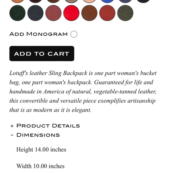 Lotuff Leather Sling Backpack in Clay - Picture 4 of 10